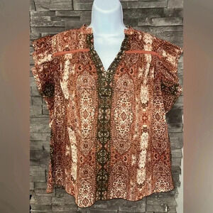 Nwt women’s Matilda Jane medium fall paisley top